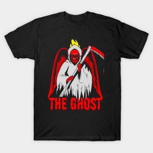 Scary ghost with a big scythe and red wings/amzing design T-Shirt